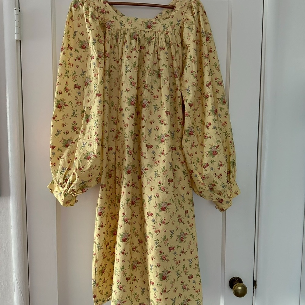 Batsheva + Laura Ashley Yellow Floral Dress